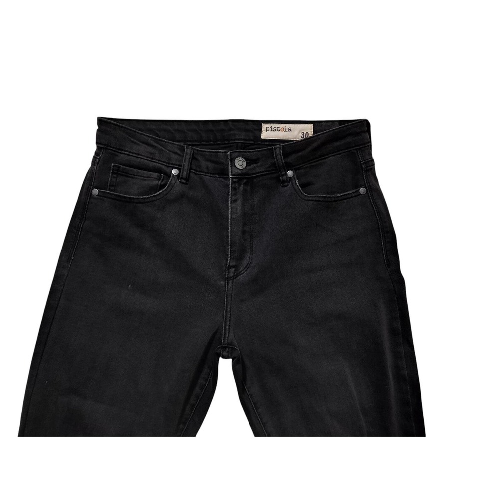 Pistola Women's Washed Black Jeans Stretch Distressed Denim Style P6343 Size 30 - Picture 3 of 9